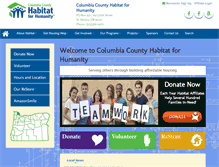 Tablet Screenshot of habitatcolumbiacounty.org